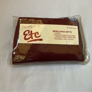 Men’s Shoe Mitts Protectors Covers 2 Pairs in Reusable Vinyl Pouch Unisex